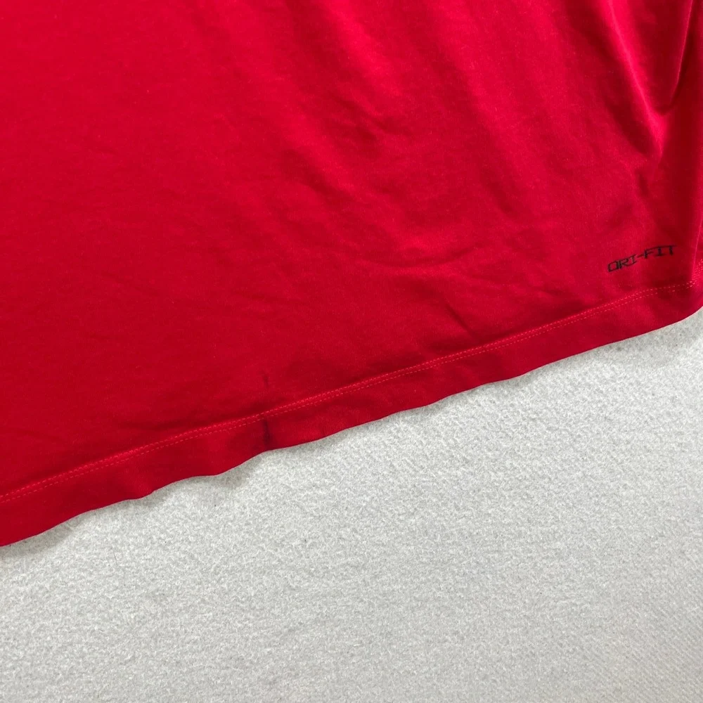 Jordan T Shirt Mens XXL Red Jumpman Logo Dri-Fit Short Sleeve Activewear Sporty